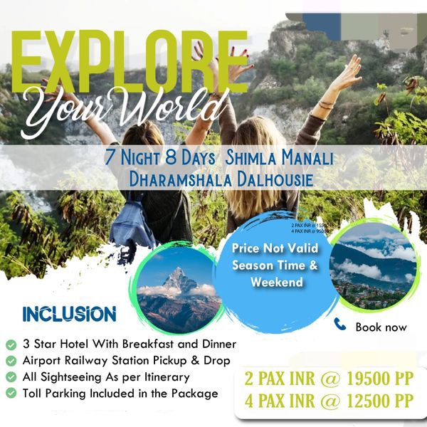 Manali Volvo Package with 3 Star Hotels 05 nights 06 days + Extra 5%